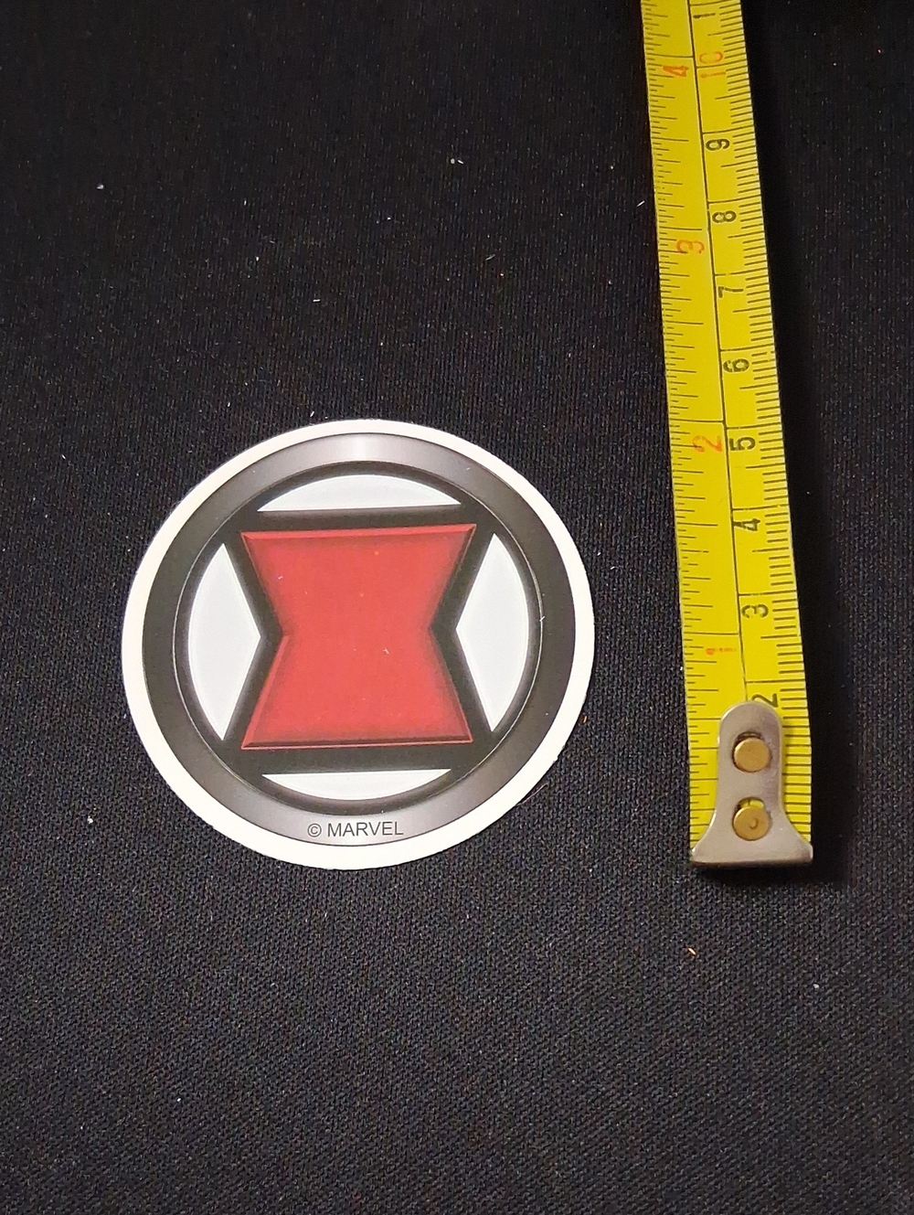 Marvel Red and Black Black Widow Emblem Waterproof Sticker
